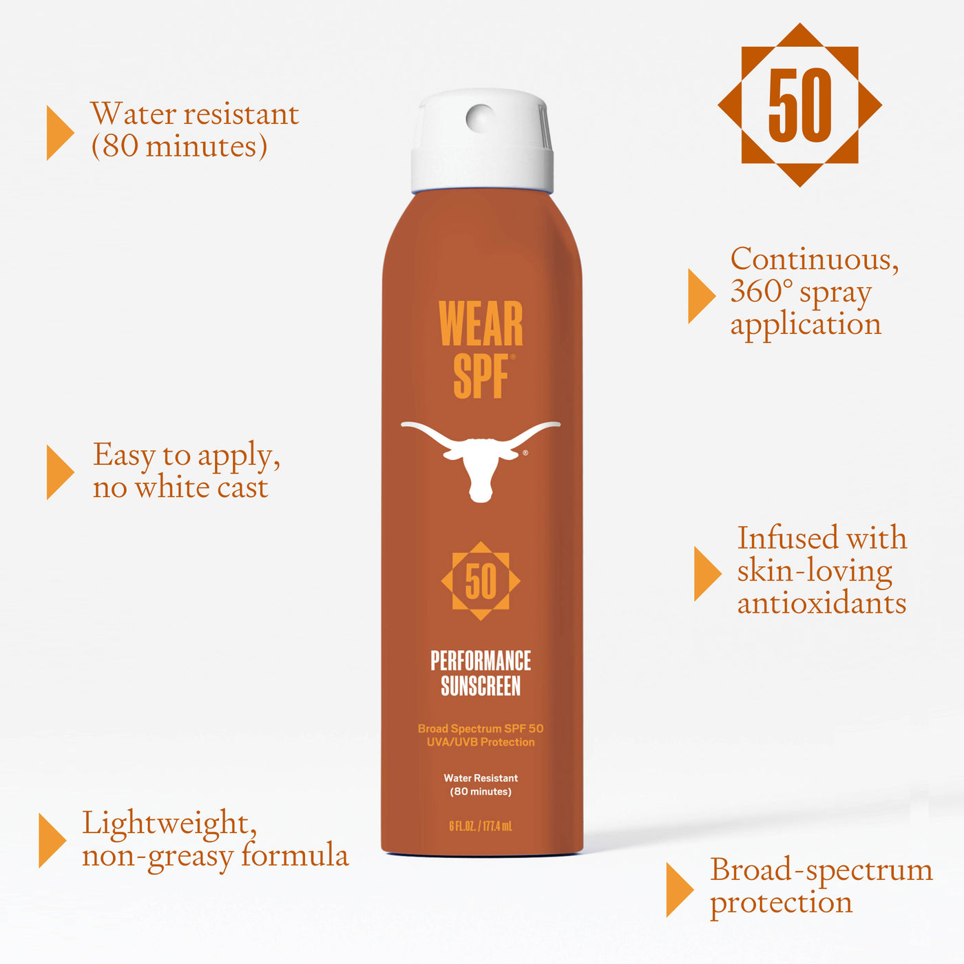 UNIVERSITY OF TEXAS SUNSCREEN SPRAY