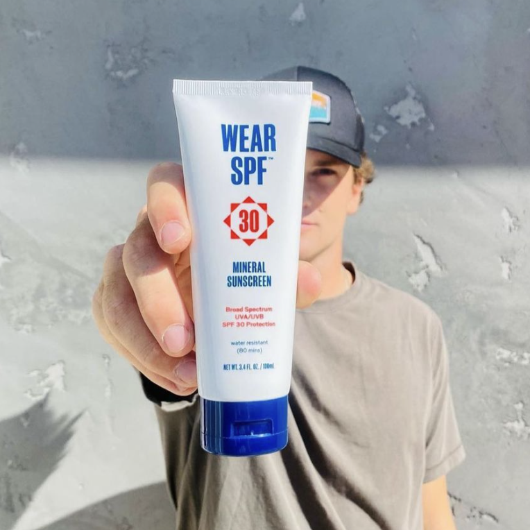 Pitcher Connor Kershaw with WearSPF Mineral Lotion