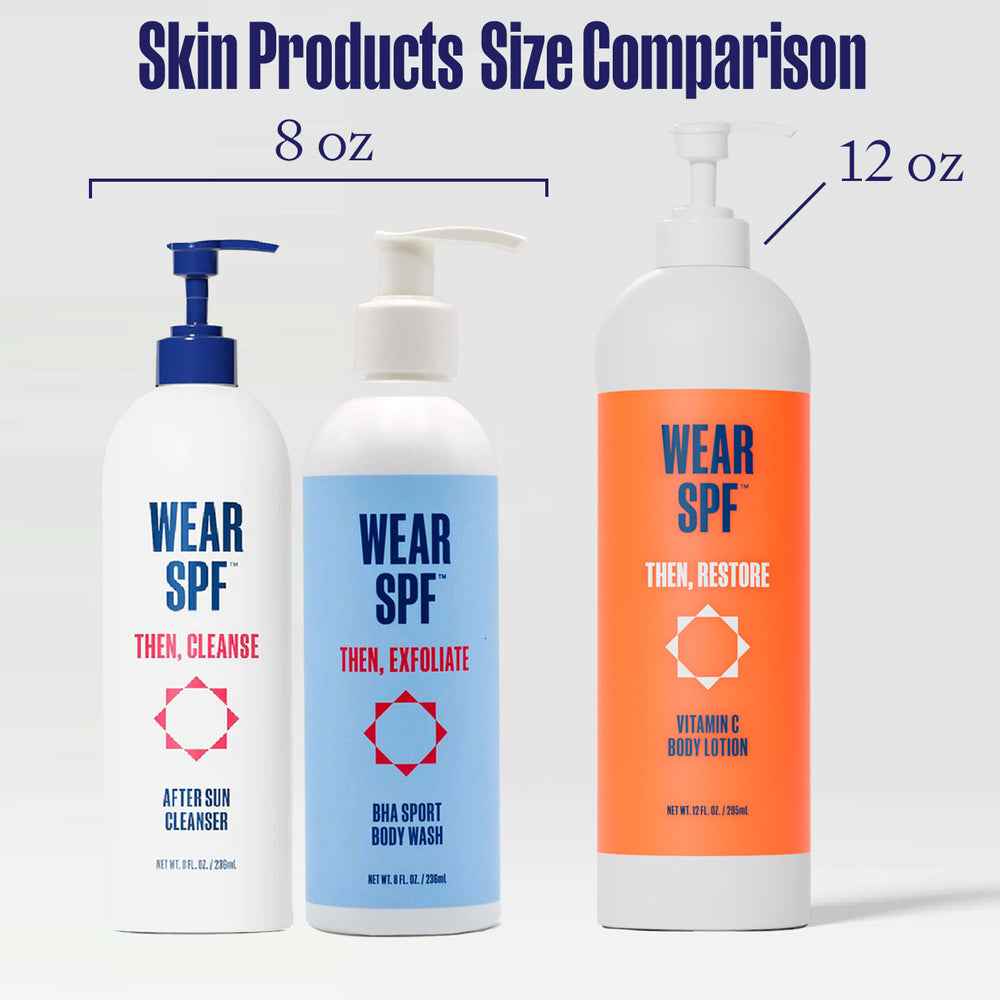 WearSPF Skin Care Size Comparison Chart