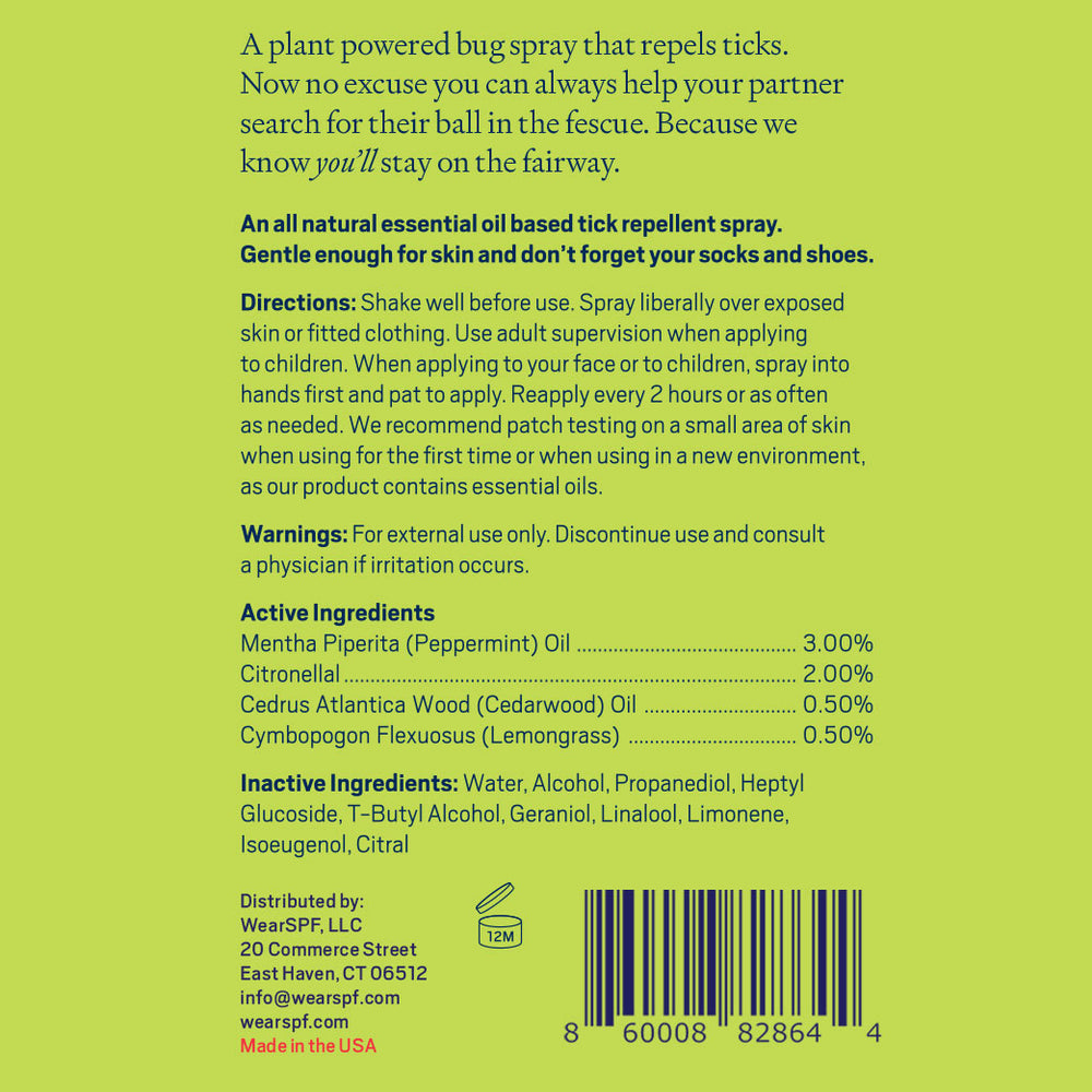 All Natural Tick Spray - WEAR SPF – Wear SPF