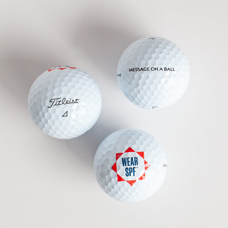 Titleist WearSPF Message On a Ball